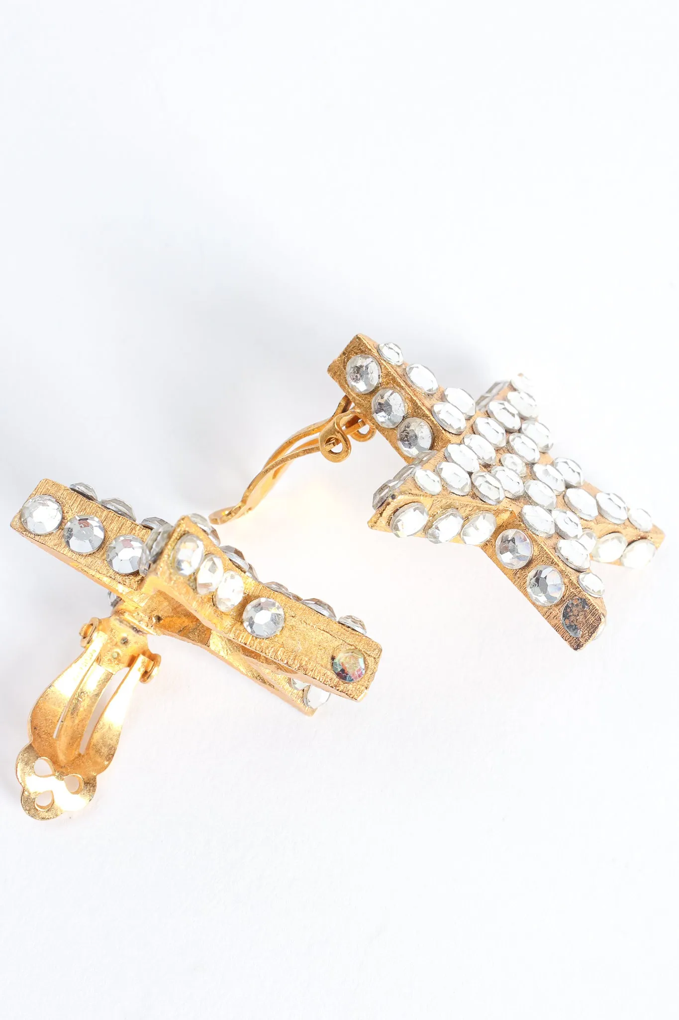 Rhinestone Star Earrings & Hair Clip Set