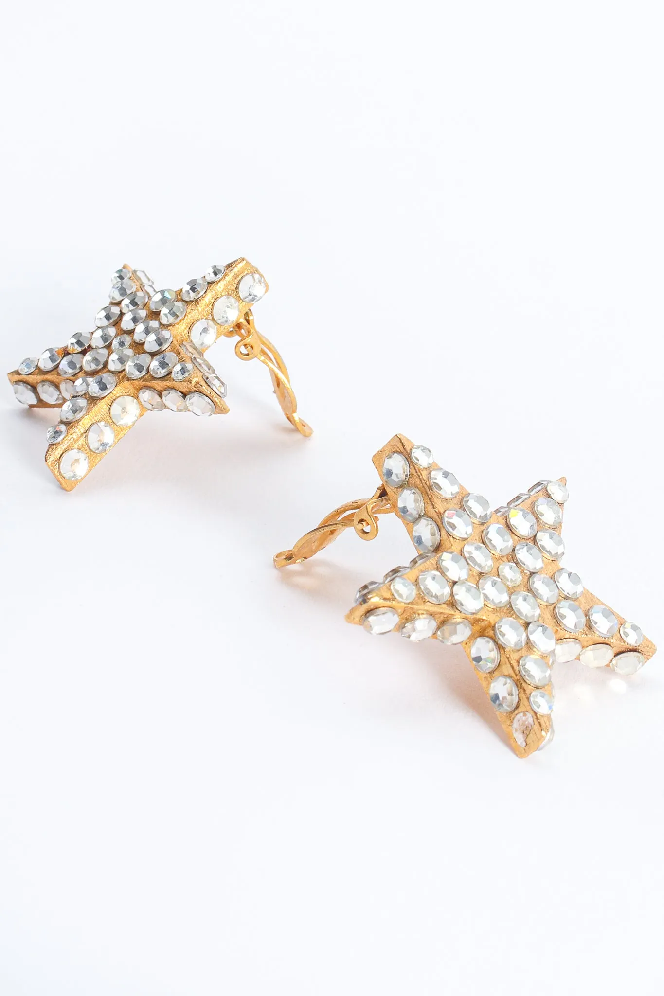 Rhinestone Star Earrings & Hair Clip Set