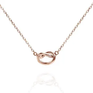 Rose Gold Plated Twist Necklace - Hypoallergenic, Made in Italy, Guaranteed to Last