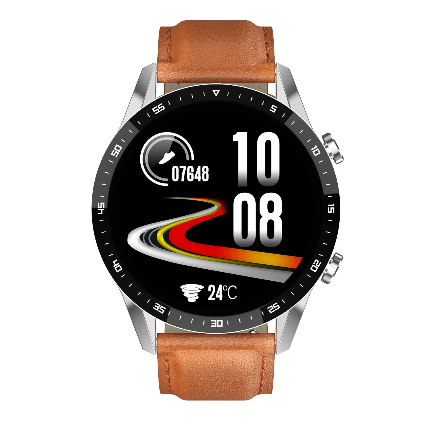 Round Smart Watch T30 With DIY Watch Face ip67 Waterproof Heart Rate Checker For Custom Smart Watch