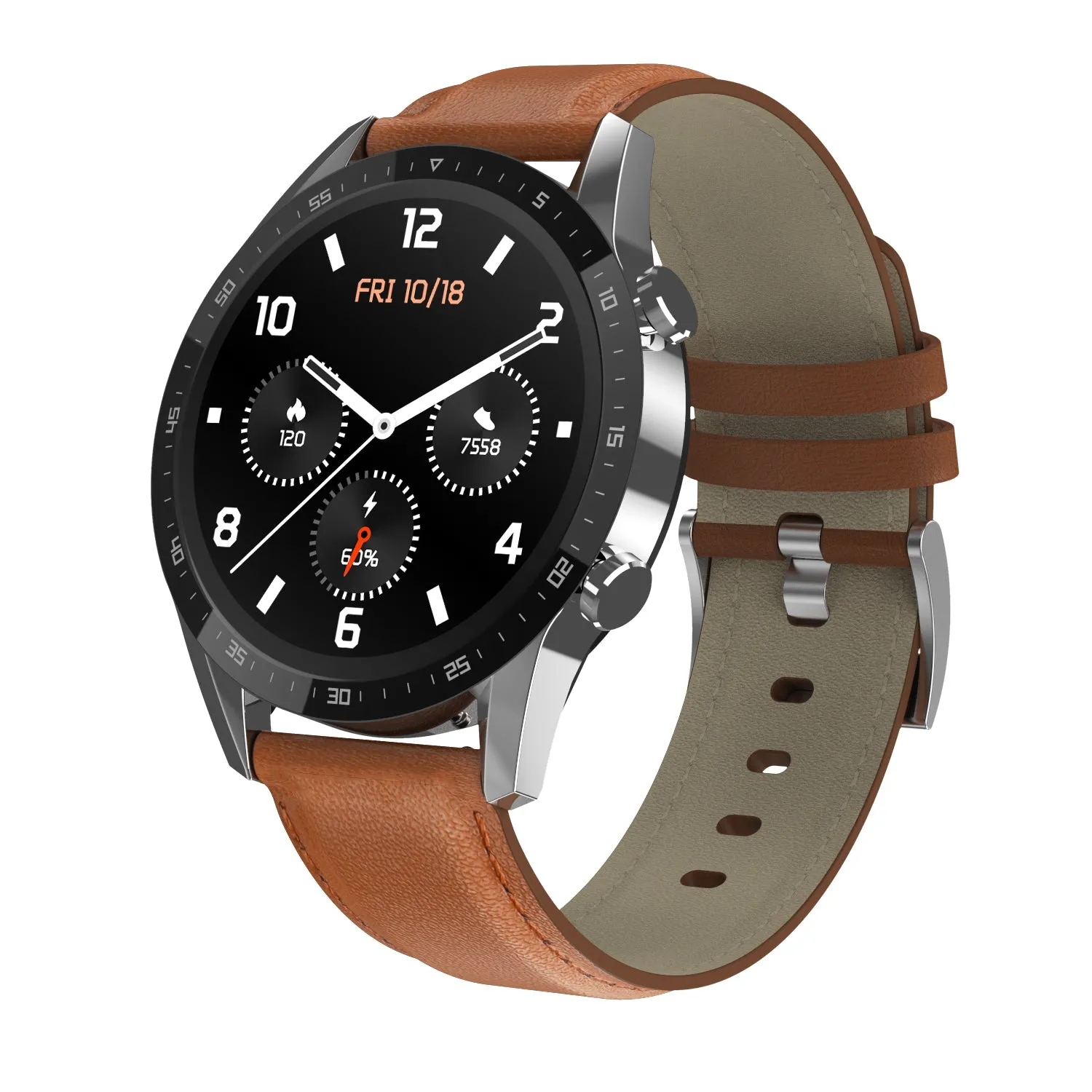 Round Smart Watch T30 With DIY Watch Face ip67 Waterproof Heart Rate Checker For Custom Smart Watch