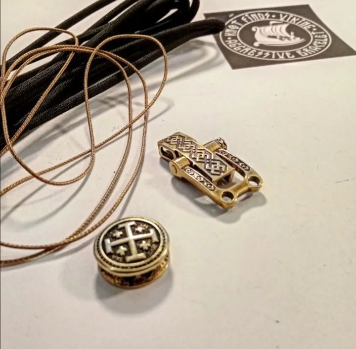 Set for weaving a bracelet from paracord. DIY gift. Do it yourself. Jerusalem cross bangle.