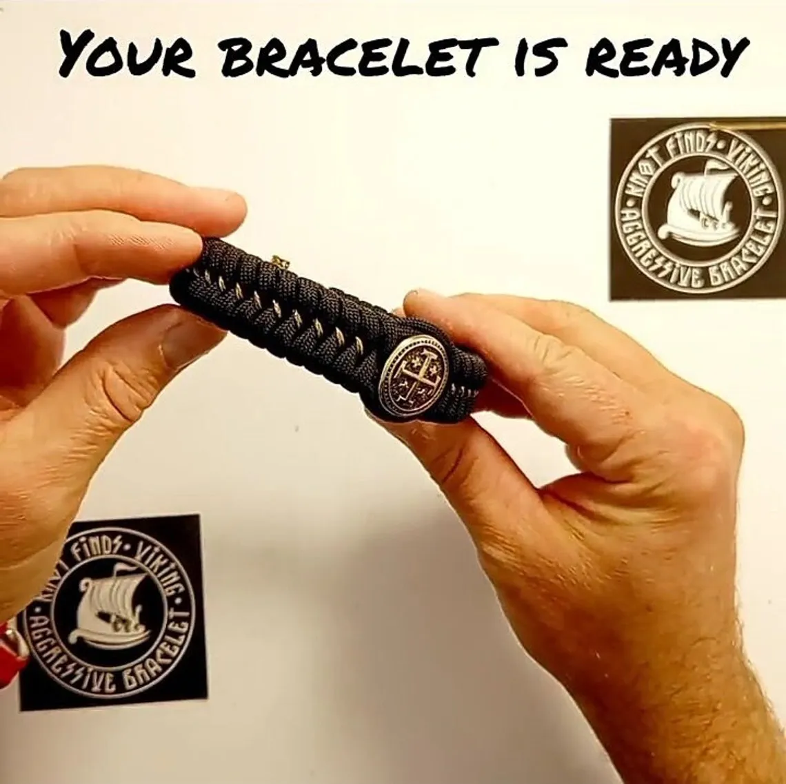 Set for weaving a bracelet from paracord. DIY gift. Do it yourself. Jerusalem cross bangle.