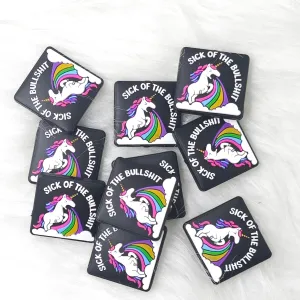 Sick of Bullshit Silicone Focal Beads Wholesale, Saying Focal beads