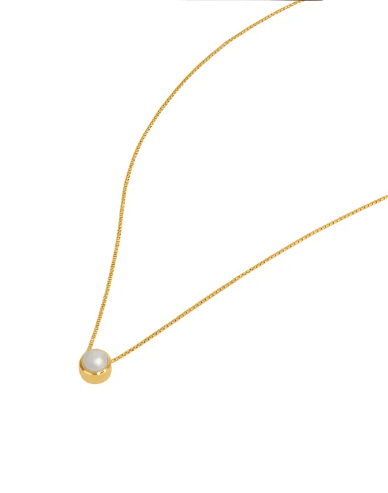 Signature Midi Pendant-Pearl