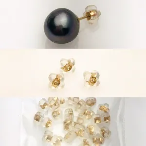 Silicone, 14k Gold filled earring backing, nut  for earrings