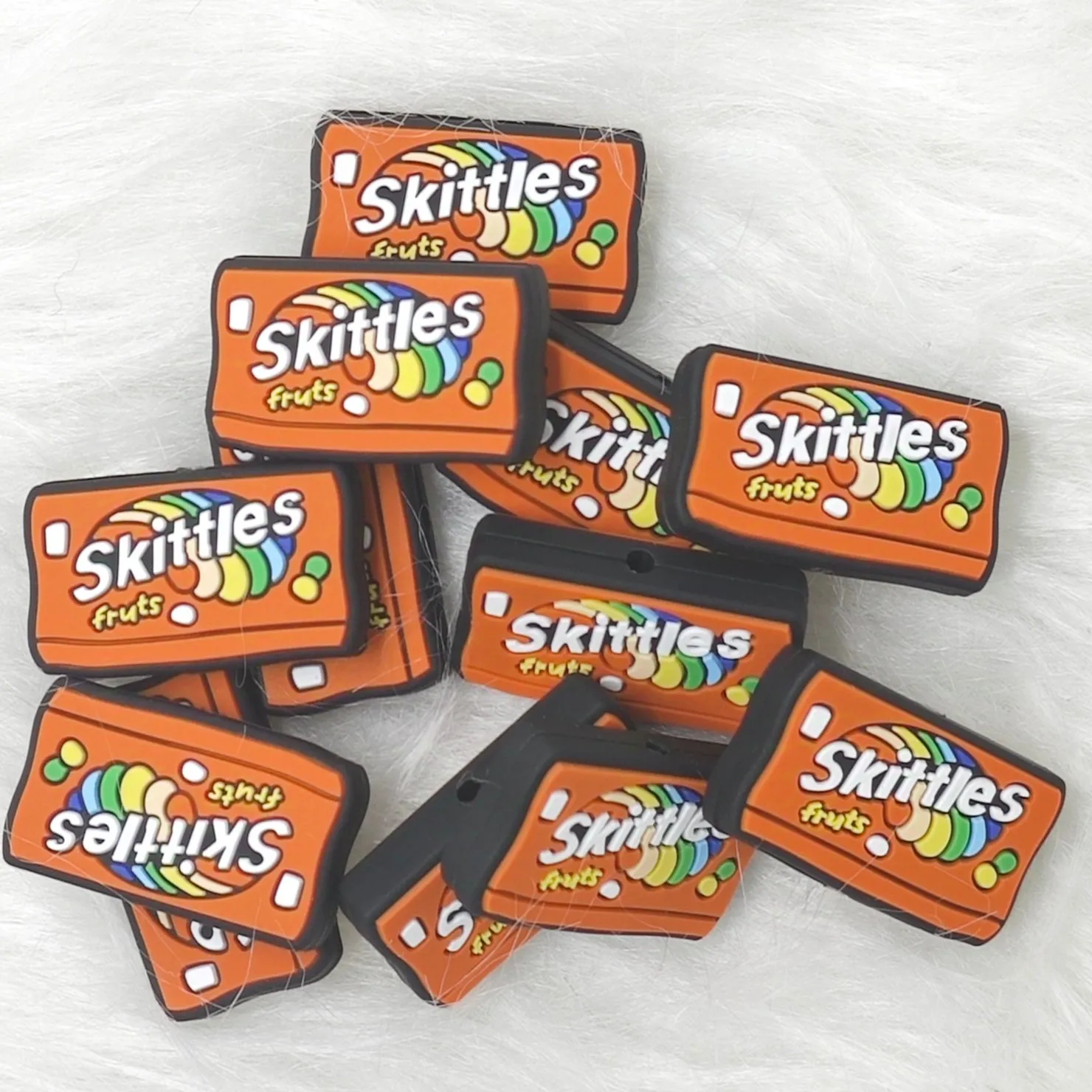 Skitles focal, silicon focal beads, drink food focal beads