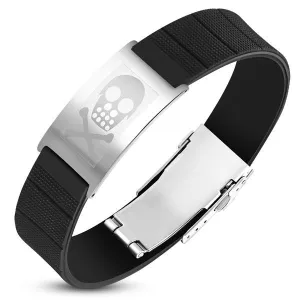 Skull & Crossbones Watch-Style Bracelet (c102)