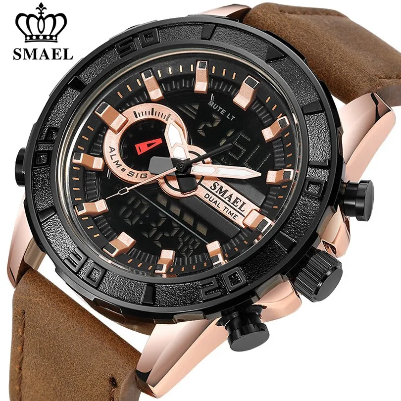 SMAEL Relogio Masculino 2022 Mens Watches Fashion Top Brand Men Sport Watch Waterproof Quartz Digital Led Clock Man Wristwatch