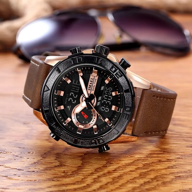 SMAEL Relogio Masculino 2022 Mens Watches Fashion Top Brand Men Sport Watch Waterproof Quartz Digital Led Clock Man Wristwatch