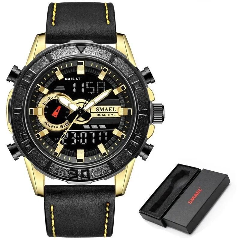 SMAEL Relogio Masculino 2022 Mens Watches Fashion Top Brand Men Sport Watch Waterproof Quartz Digital Led Clock Man Wristwatch