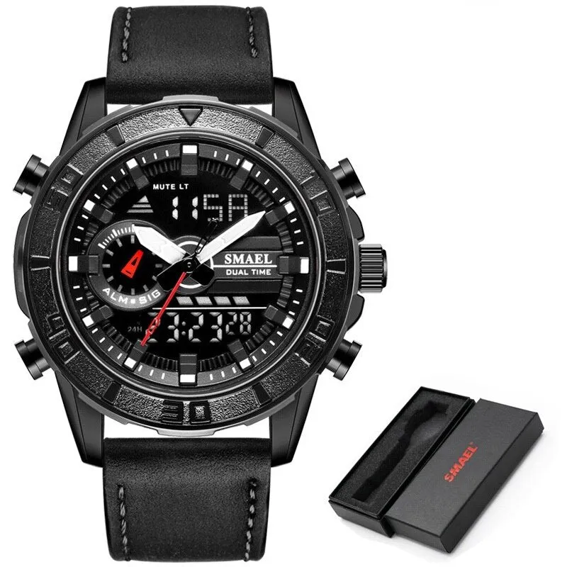 SMAEL Relogio Masculino 2022 Mens Watches Fashion Top Brand Men Sport Watch Waterproof Quartz Digital Led Clock Man Wristwatch