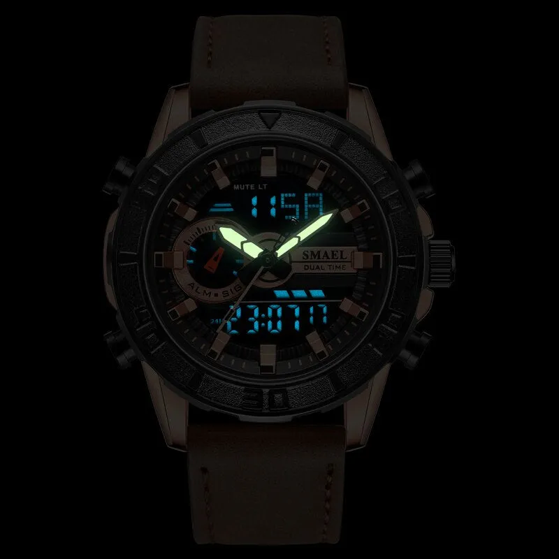 SMAEL Relogio Masculino 2022 Mens Watches Fashion Top Brand Men Sport Watch Waterproof Quartz Digital Led Clock Man Wristwatch