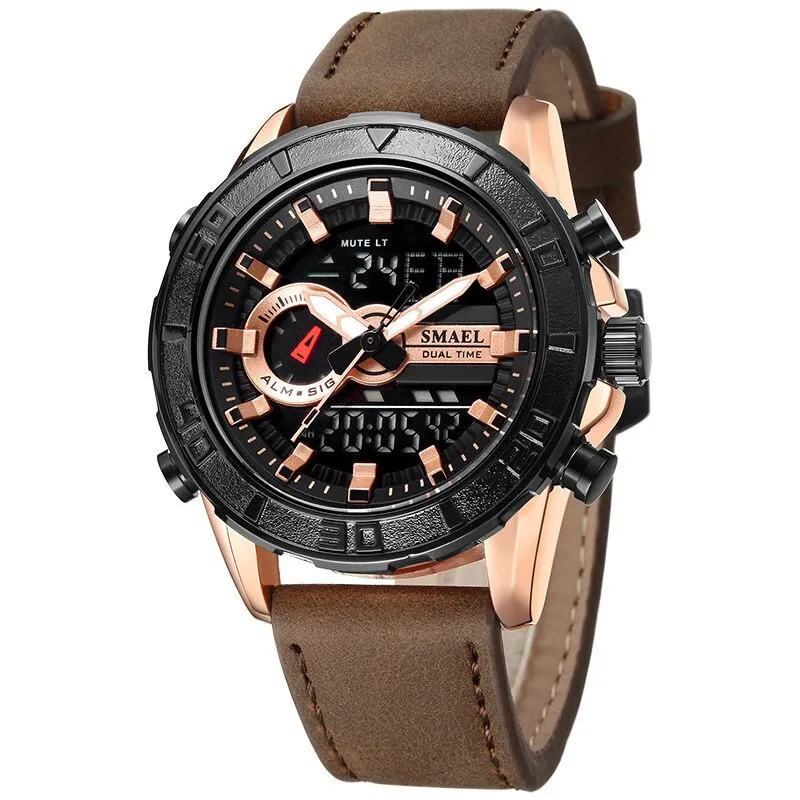SMAEL Relogio Masculino 2022 Mens Watches Fashion Top Brand Men Sport Watch Waterproof Quartz Digital Led Clock Man Wristwatch