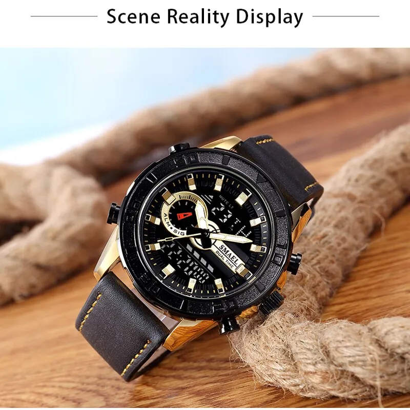 SMAEL Relogio Masculino 2022 Mens Watches Fashion Top Brand Men Sport Watch Waterproof Quartz Digital Led Clock Man Wristwatch