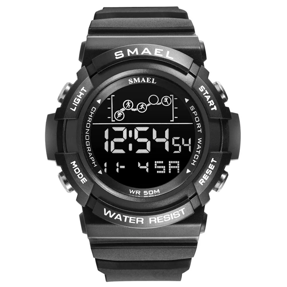 SMAEL Sports Digital Watch for Men Waterproof Clock Top Luxury Brand Military Watches Mens Dual Time Stopwatch Date Wristwatch