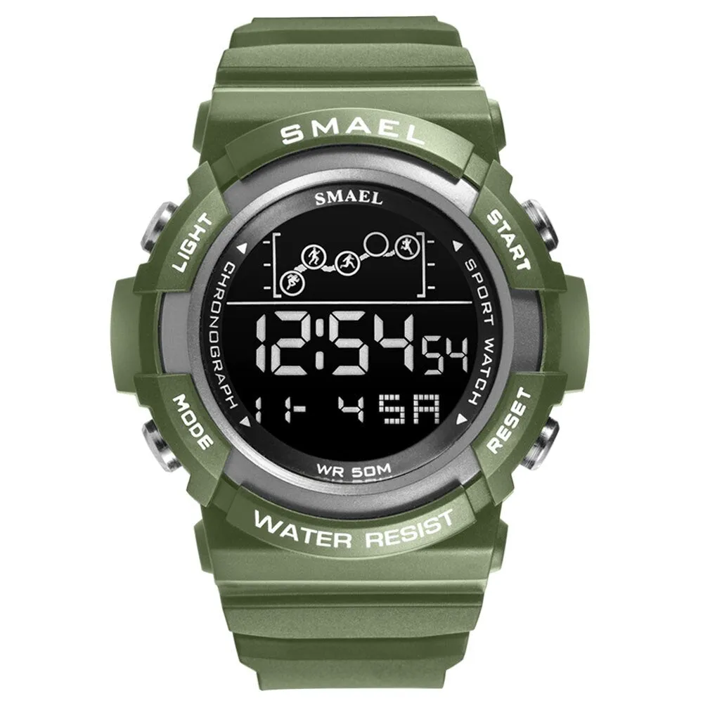 SMAEL Sports Digital Watch for Men Waterproof Clock Top Luxury Brand Military Watches Mens Dual Time Stopwatch Date Wristwatch