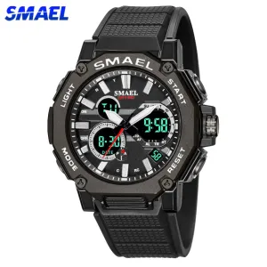 SMAEL Watch Men Analog Quartz Digital WristWatch Waterproof Sports Clock For Man LED Electronic Army Men&#39;s Watches Montre Homme