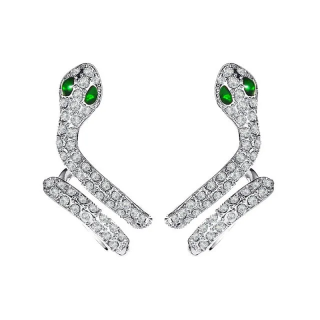 Snake Clips On Earrings