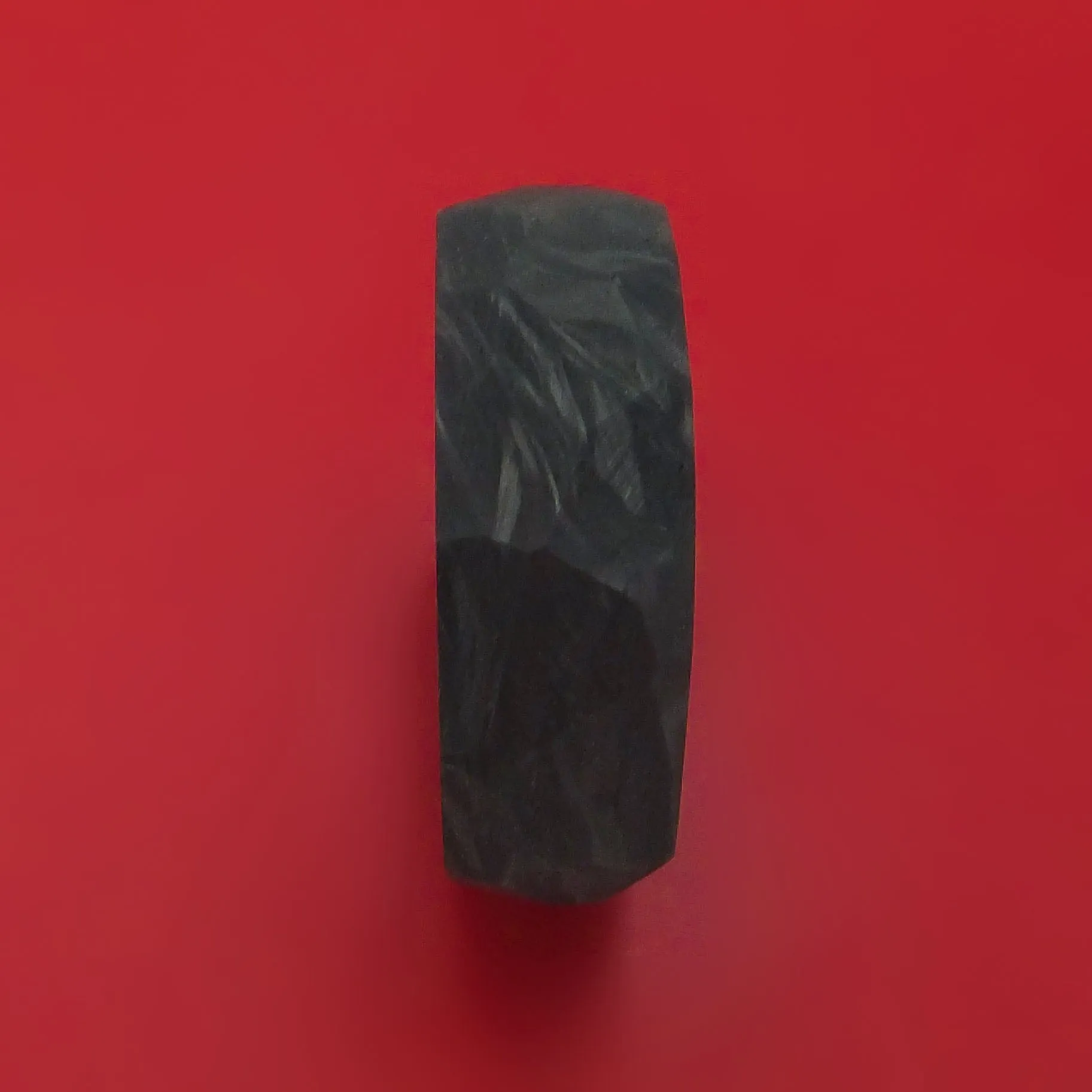 Solid Forged Carbon Fiber Faceted Ring