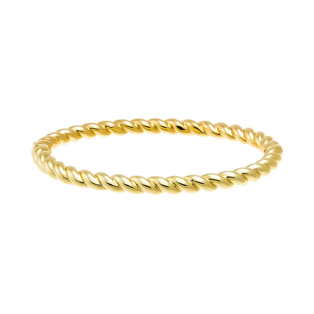 Solid Twisted Rope Bangle Bracelet