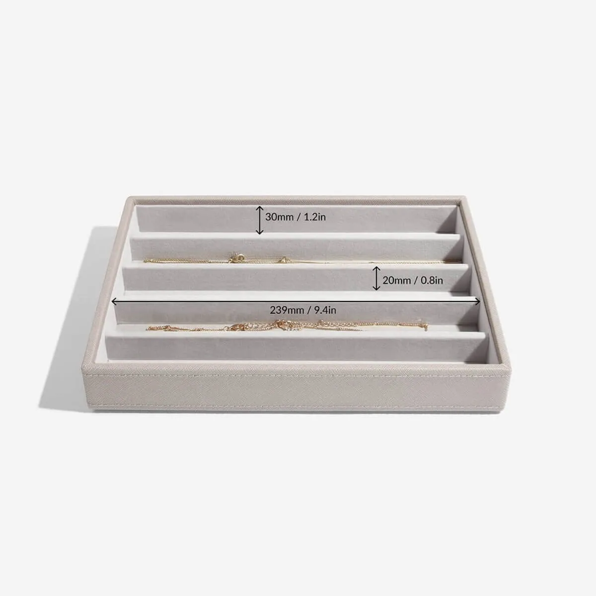 Stackers Classic Jewellery Box (5 Section Layer) - Taupe