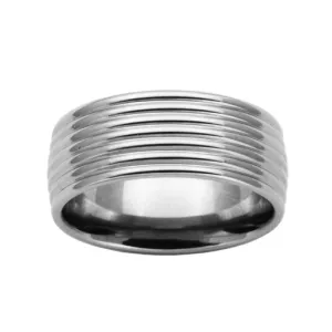 Steelx Stainless Steel (9mm) Ridged Band