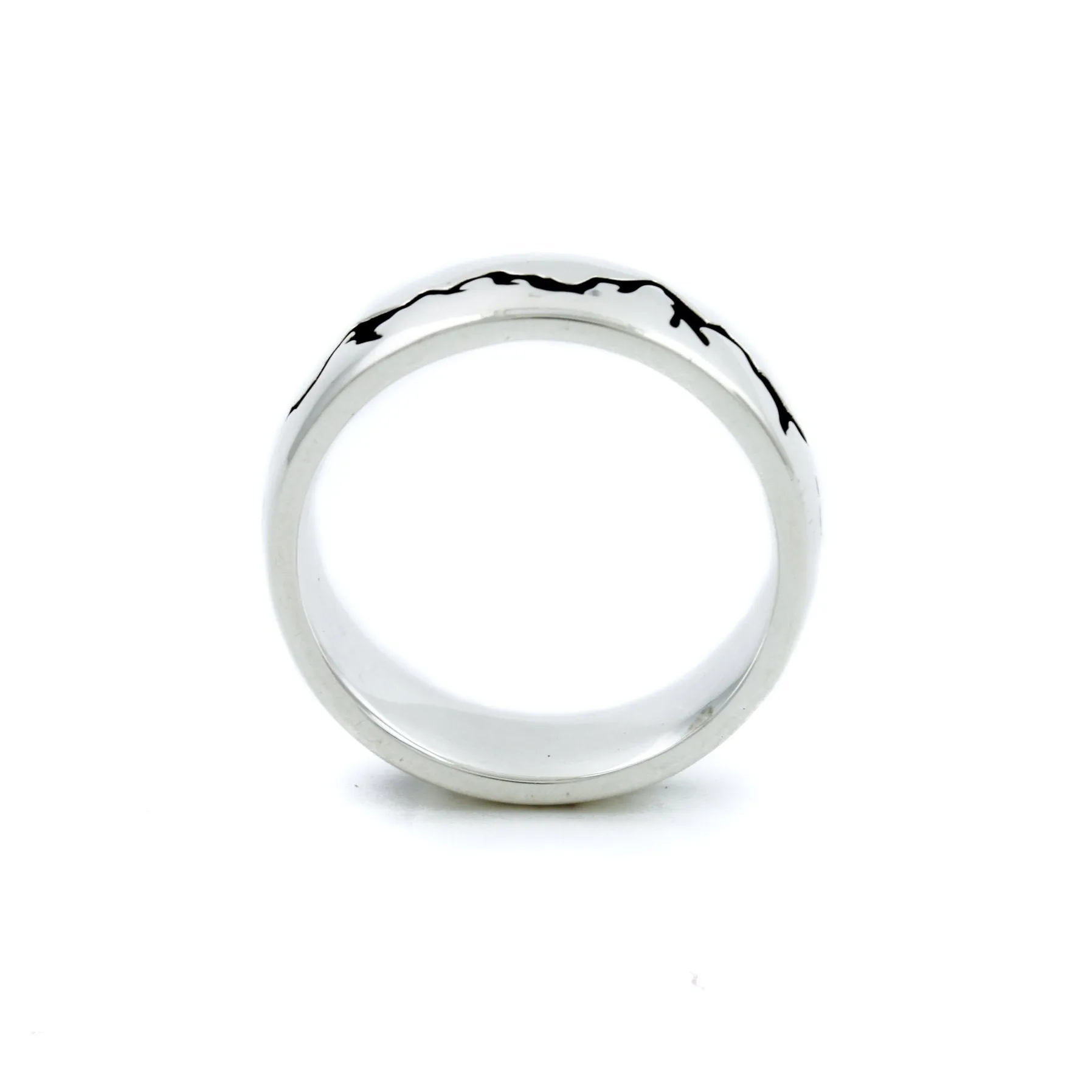 Sterling Silver "Mountain" Cigar Band - Made to Order