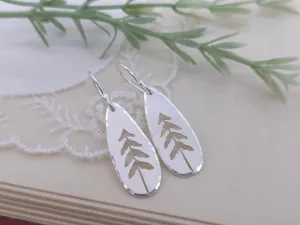 Sterling Silver Whimsical Pine Tree Earrings