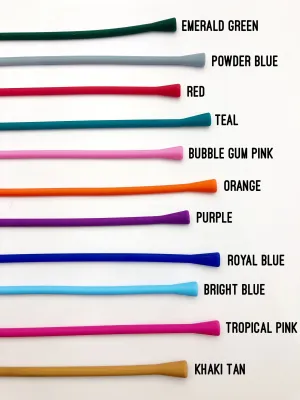 Stretchy Silicone Bracelet or Necklace with Pearl Setting, 20 Colors Available