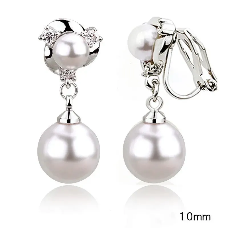 Style Tassel Clip Sterling Silver Women Earrings