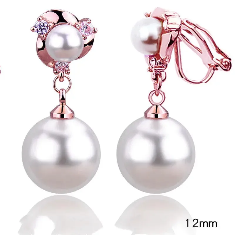 Style Tassel Clip Sterling Silver Women Earrings
