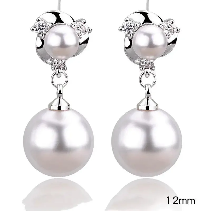 Style Tassel Clip Sterling Silver Women Earrings