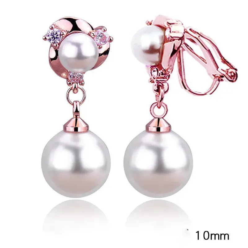Style Tassel Clip Sterling Silver Women Earrings