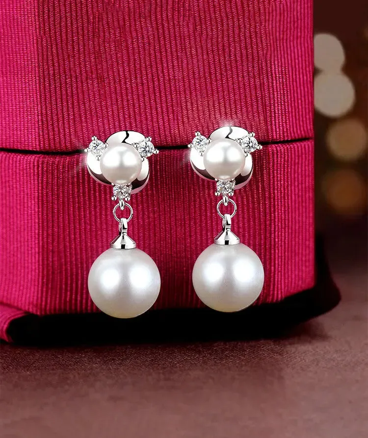 Style Tassel Clip Sterling Silver Women Earrings