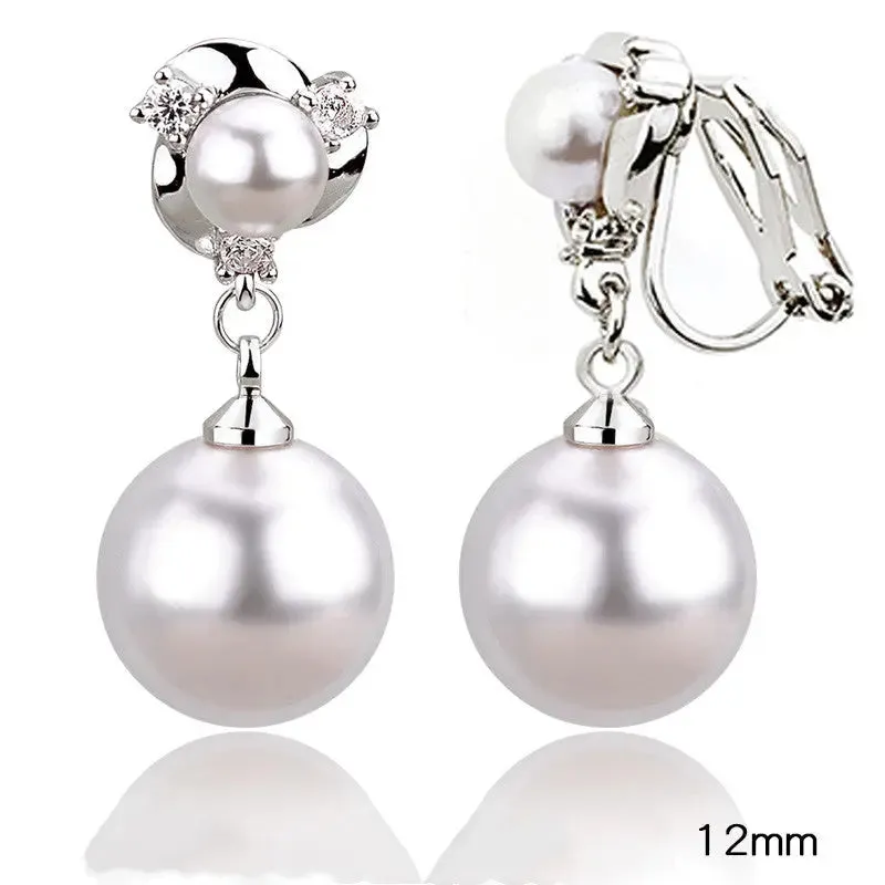 Style Tassel Clip Sterling Silver Women Earrings