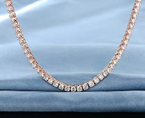Tennis Necklace and Princess Halo Earring Set with Luxe Gift Box - 18K