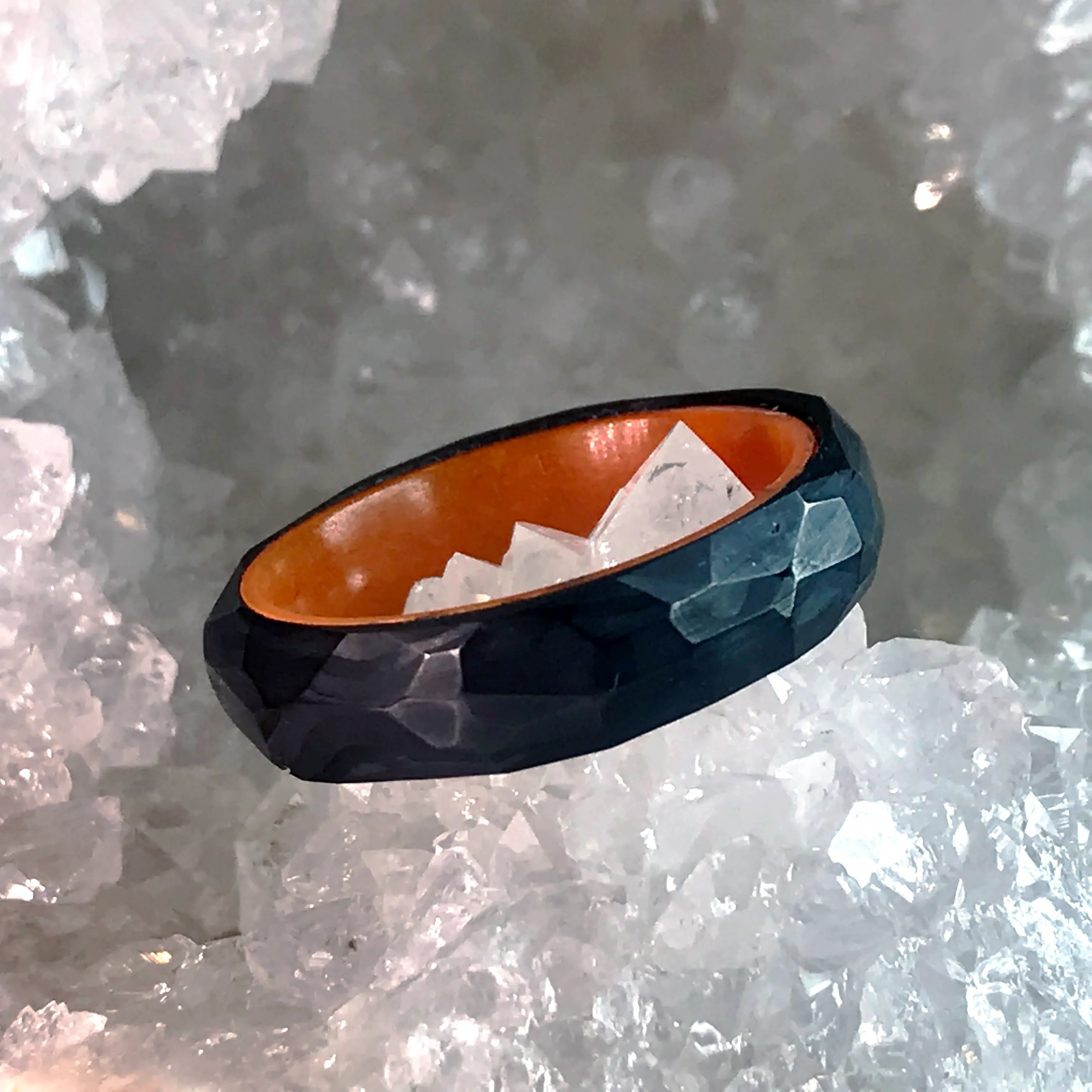 The Hourglass - Carbon Fiber Glow Ring