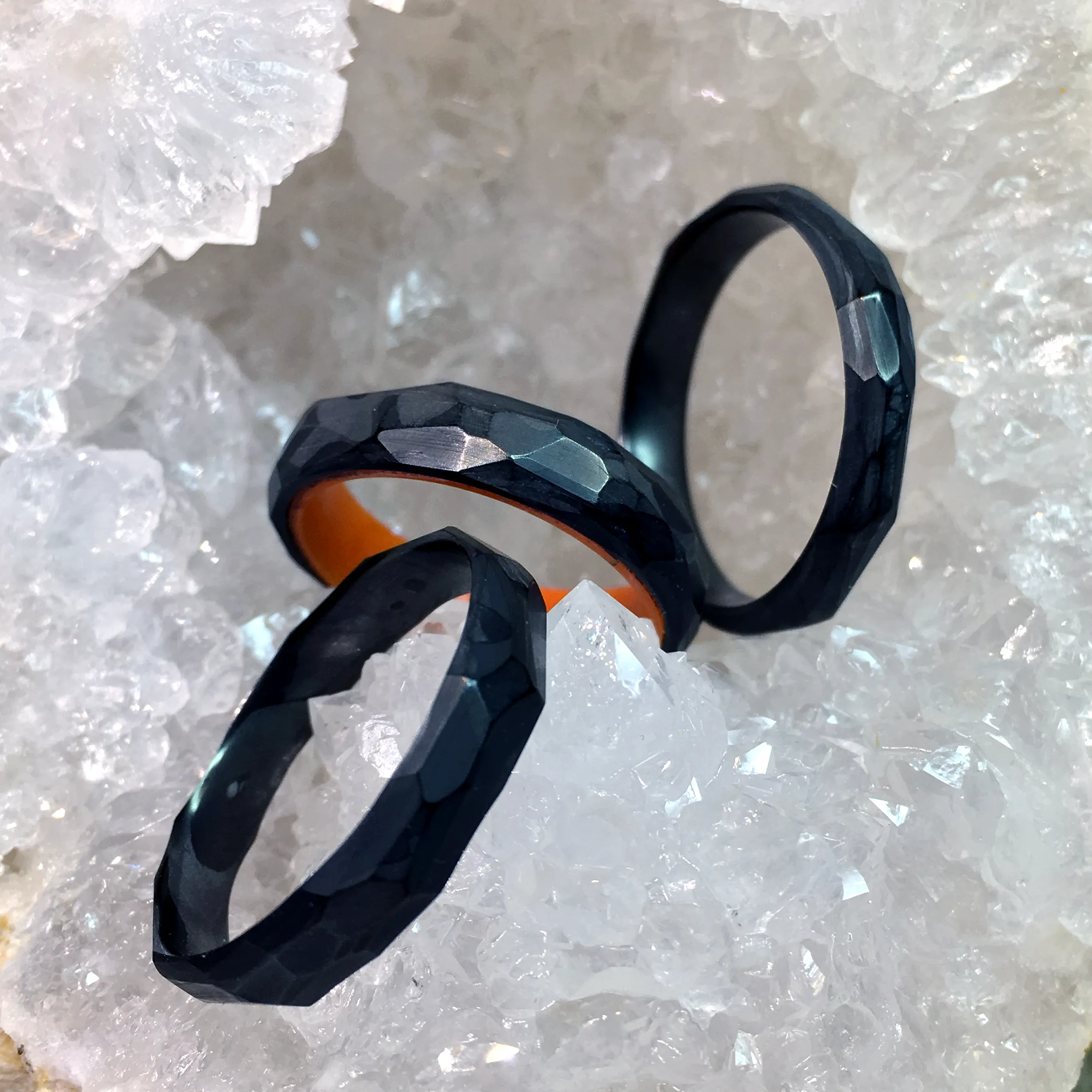 The Hourglass - Carbon Fiber Glow Ring