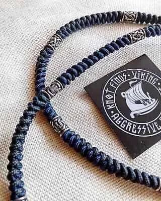 Thor's Hammer necklace. Mjöllnir pendant, Paracord jewelry. Viking style. Mens accessories.