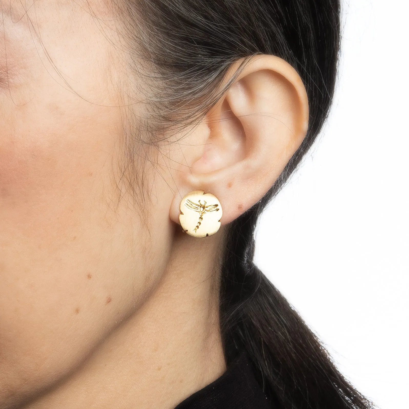 Tiffany & Co Dragonfly Earrings Vintage 18k Yellow Gold Clip On Fine Jewelry
