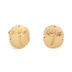 Tiffany & Co Dragonfly Earrings Vintage 18k Yellow Gold Clip On Fine Jewelry