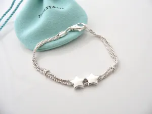 Tiffany & Co Stars Rope Bracelet Bangle Silver Classic Gift Love Pouch Statement