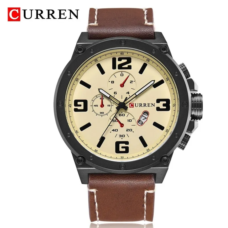 Top Luxury Brand CURREN Watches Men Fashion Sports Quartz Watch Mens Chronograph Casual Waterproof Clock Male Relogio Masculino