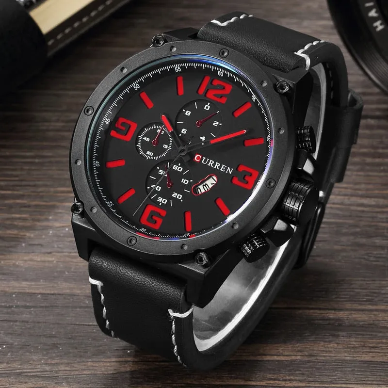 Top Luxury Brand CURREN Watches Men Fashion Sports Quartz Watch Mens Chronograph Casual Waterproof Clock Male Relogio Masculino