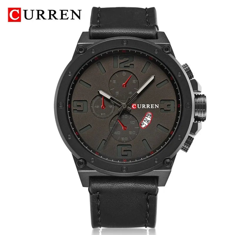 Top Luxury Brand CURREN Watches Men Fashion Sports Quartz Watch Mens Chronograph Casual Waterproof Clock Male Relogio Masculino