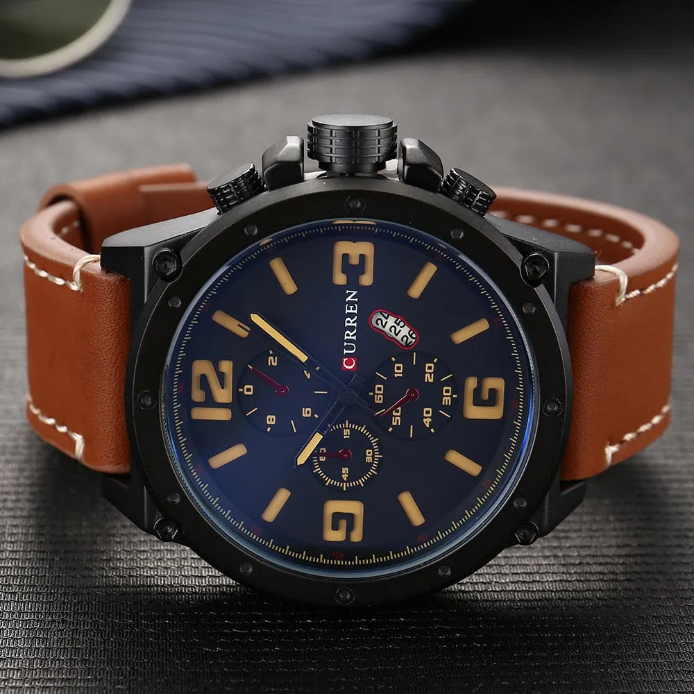 Top Luxury Brand CURREN Watches Men Fashion Sports Quartz Watch Mens Chronograph Casual Waterproof Clock Male Relogio Masculino
