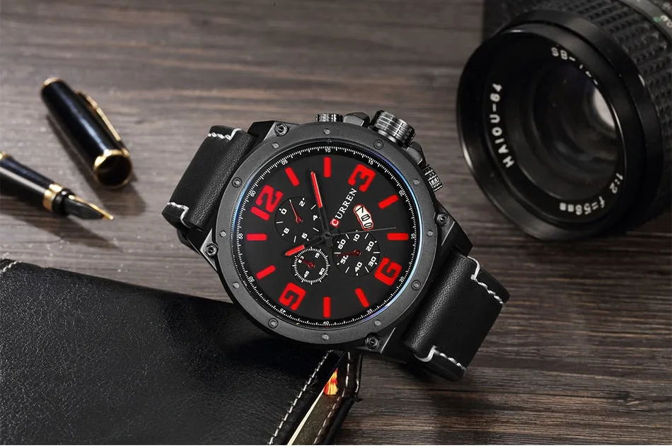 Top Luxury Brand CURREN Watches Men Fashion Sports Quartz Watch Mens Chronograph Casual Waterproof Clock Male Relogio Masculino
