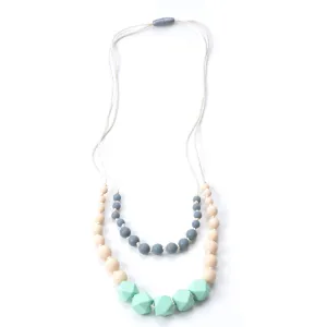 Two Strand Mint Silicone Teething Necklace