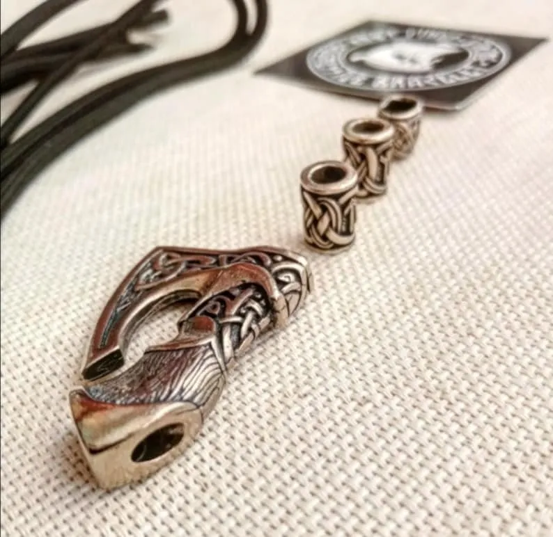 Ukrainian store. Instruction for the weaving paracord necklace. Viking jewelry.
